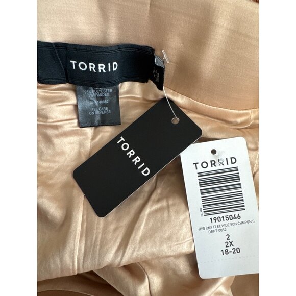 Torrid Pull-On Wide Leg Sequin High-Rise Pant Champagne size 2X short new - Picture 6 of 8